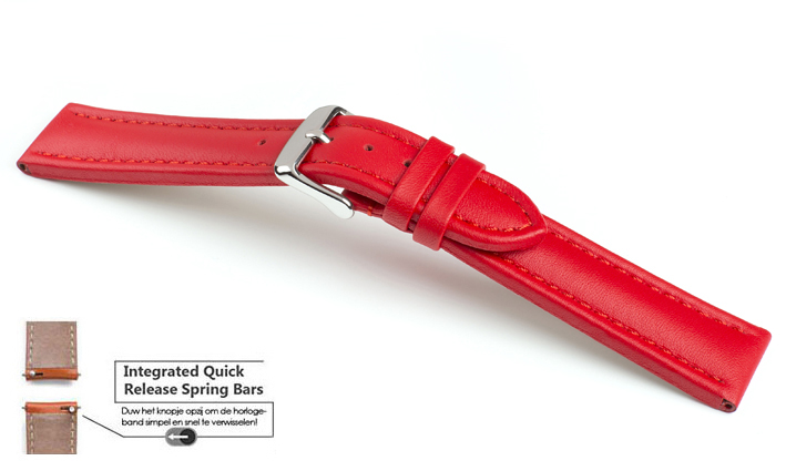 Horlogeband Basel TIT rood | voor Motorola Moto