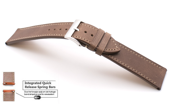 Horlogeband Italian Calf  Middenbruin | voor Samsung Gear 