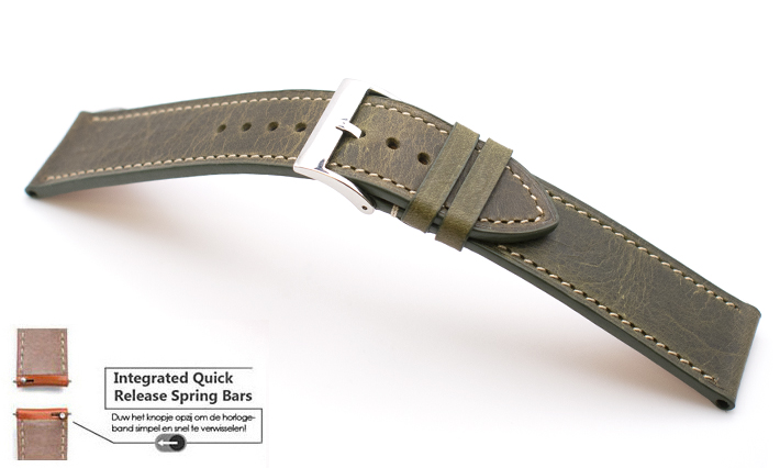 Horlogeband Italian Calf  Groen | voor Samsung Gear 