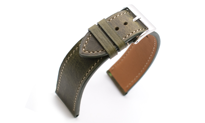 Horlogeband Italian Calf  Groen | voor Guess