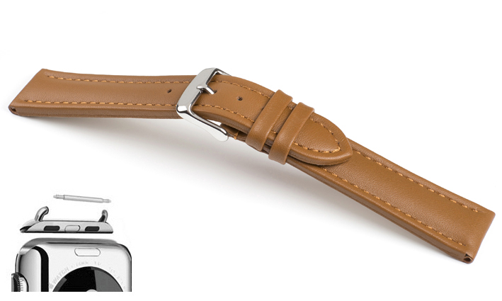 Horlogeband Basel TIT cognac | voor Apple watch 