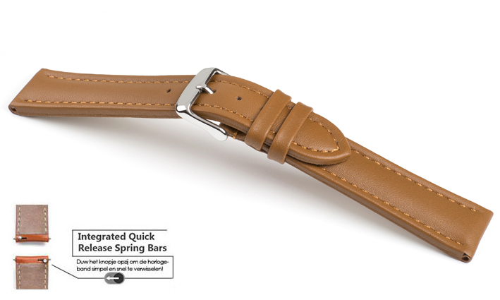 Horlogeband Basel TIT cognac | voor Pebble