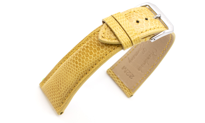 Horlogeband Lizzard Geel | voor Rolex