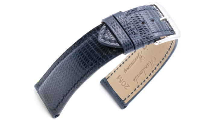 Horlogeband Lizzard Donkerblauw | voor Apple watch