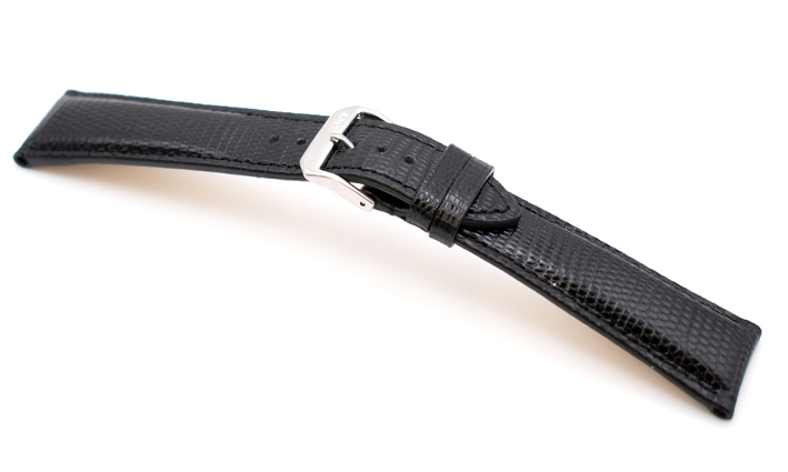 Horlogeband Lizzard zwart | voor IWC 