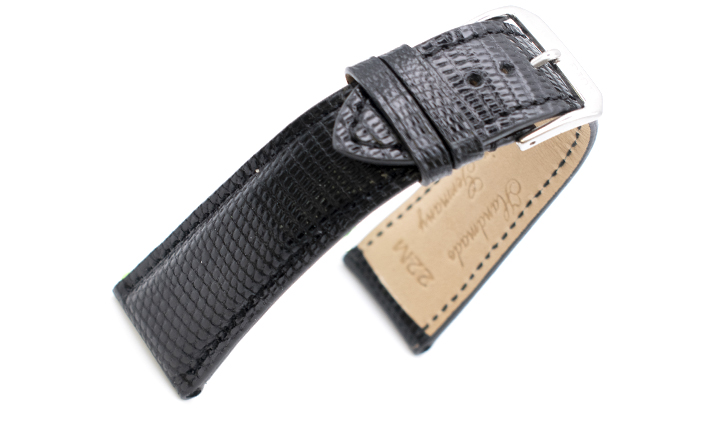 Horlogeband Lizzard zwart | voor Fossil