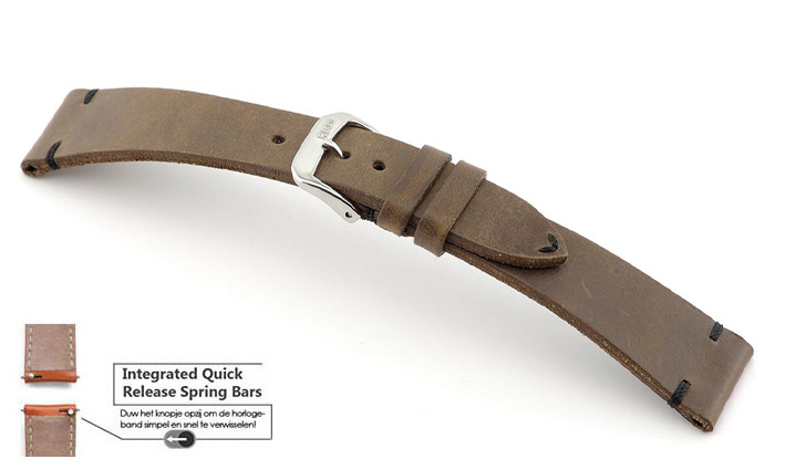 Horlogeband Walker bruin | voor Quick Release