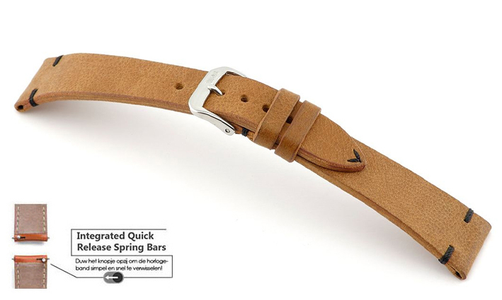 Horlogeband Walker cognac | voor Quick Release 