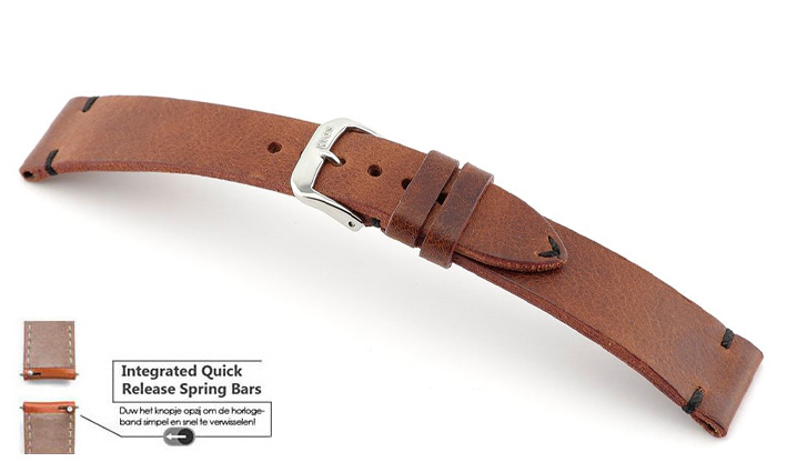 Horlogeband Walker Mahagoni | voor Quick Release