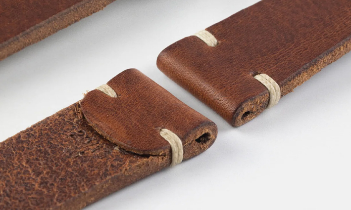 Horlogeband Watts mahagoni | voor Leer