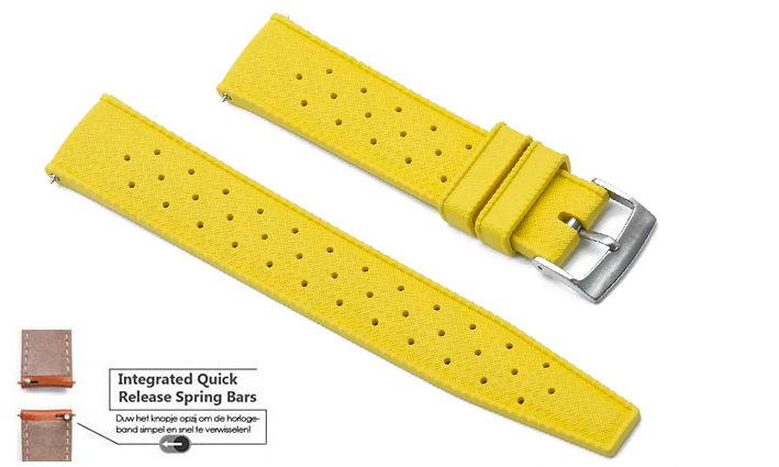 Horlogeband Tropical geel | voor LG 