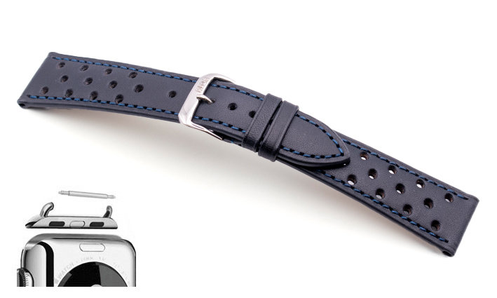 Horlogeband racing blauw | voor Apple watch