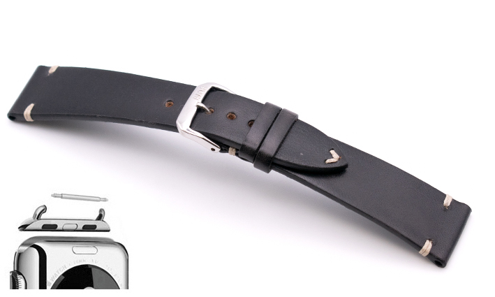 Leren horlogeband met quick release