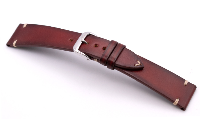 Leren horlogeband grijs