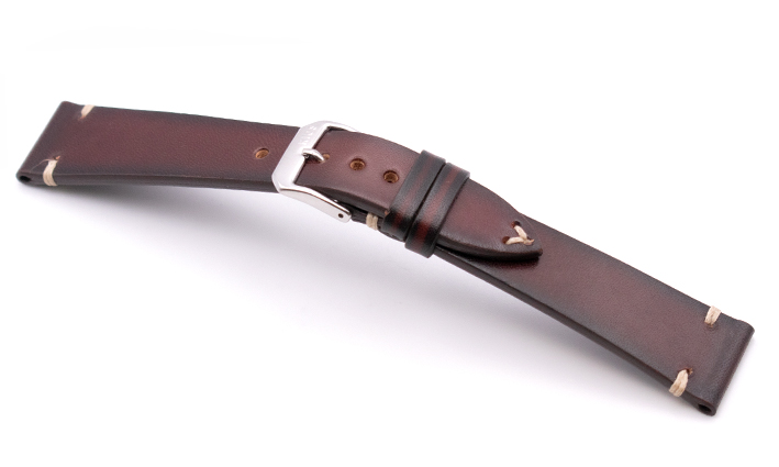 Leren horlogeband grijs