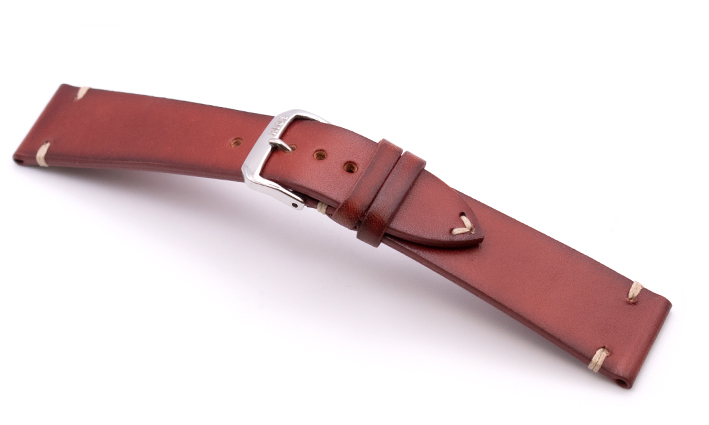 Leren horlogeband grijs