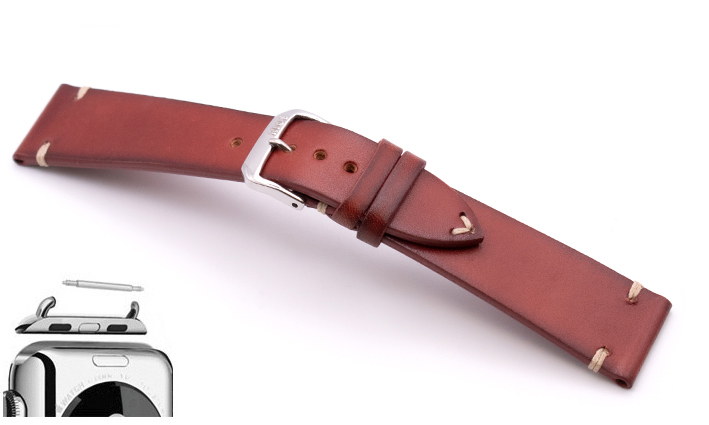 Leren horlogeband met quick release