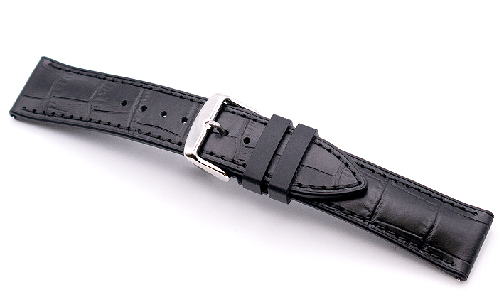 Leren horlogeband grijs 