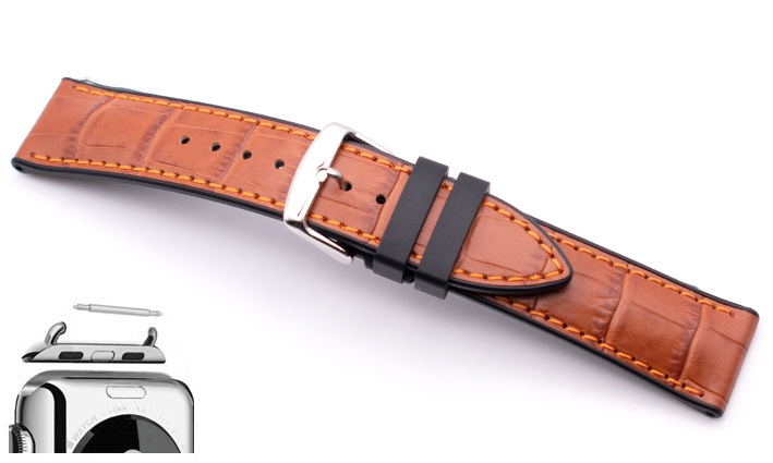 Leren horlogeband met quick release