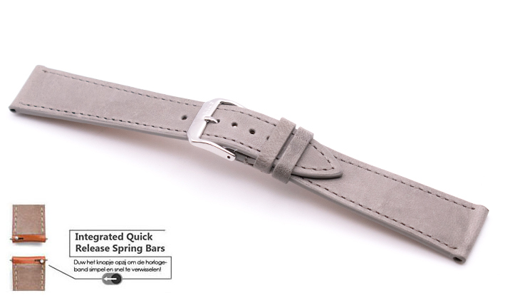 Horlogeband Lancester grijs | voor Quick Release