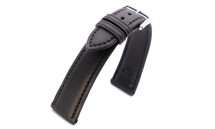 Horlogeband Appel zwart | voor Certina