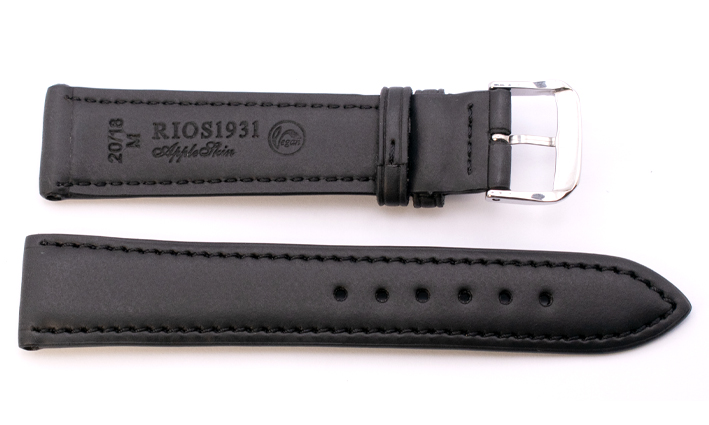 Horlogeband Appel zwart | voor Certina