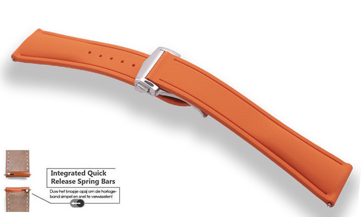 Horlogebandje Ocean oranje | passend voor Huawei Classic 