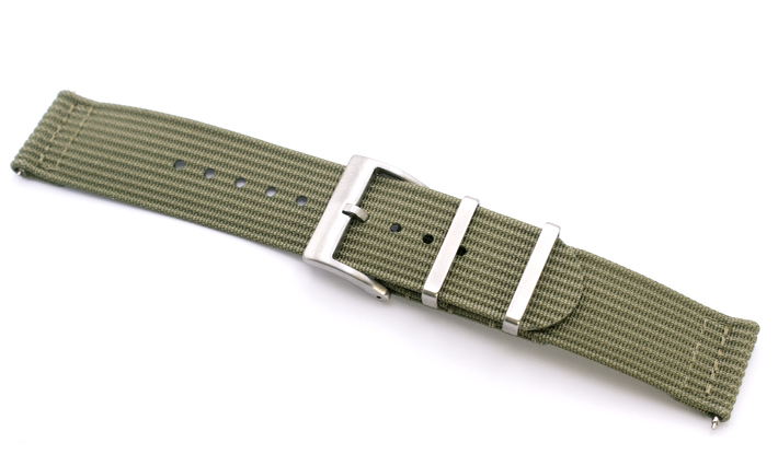 Two Piece Nato Strap Olivegreen | Passend voor Hamilton