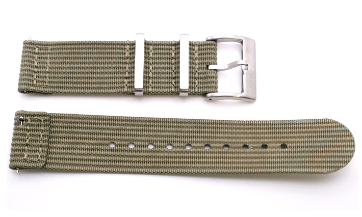 Two Piece Nato Strap Olivegreen | Passend voor Tudor