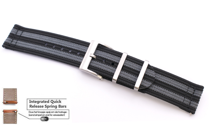 Two Piece Nato Strap James Bond | Passend voor Samsung Gear