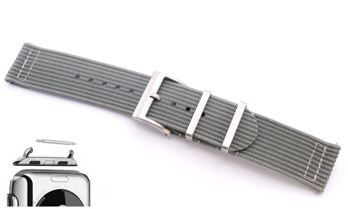 Two Piece Nato Strap grijs | Passend voor Apple watch