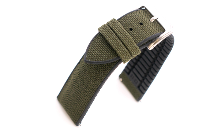 Sailcloth Strap Olivegreen | Passend voor Tissot