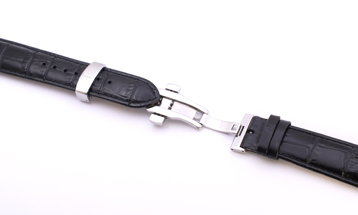 Horlogeband Arizona Zwart | met Vlindersluiting