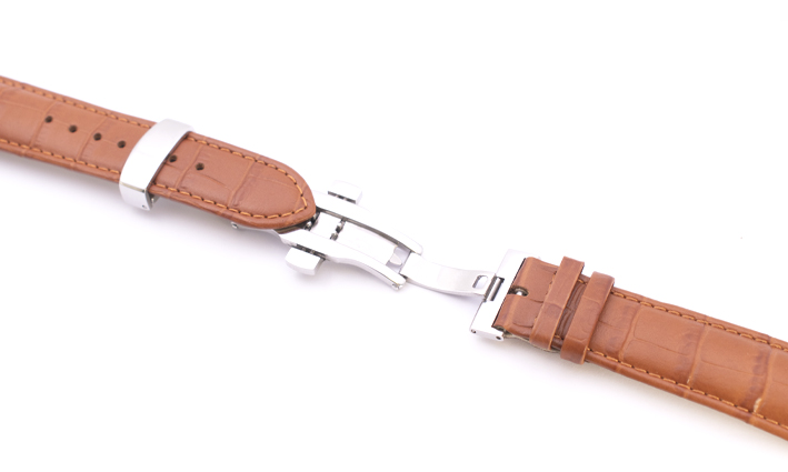 Horlogeband Arizona cognac| met Vlindersluiting