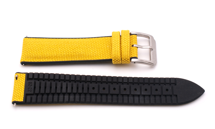 Sailcloth Strap geel | Passend voor Apple watch