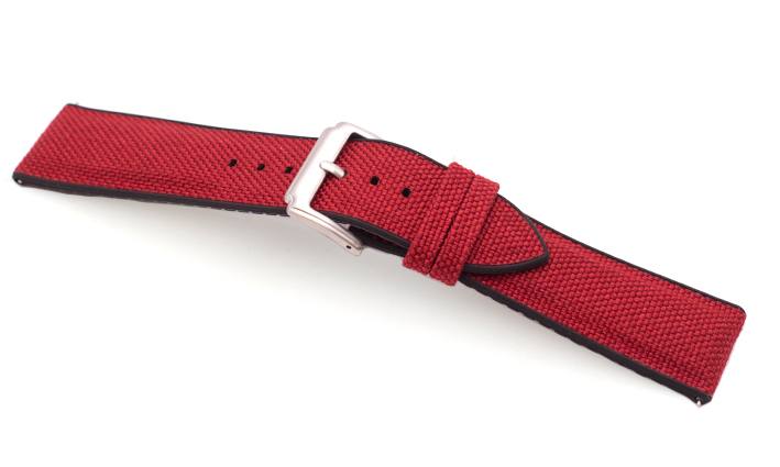 Sailcloth Strap rood | Passend voor Apple watch 