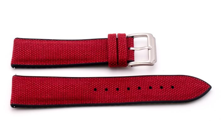Sailcloth Strap rood | Passend voor Apple watch
