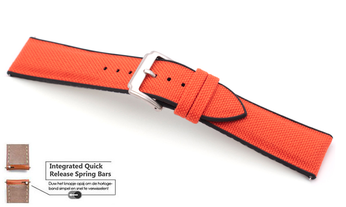 Sailcloth Strap oranje | Passend voor Fortis
