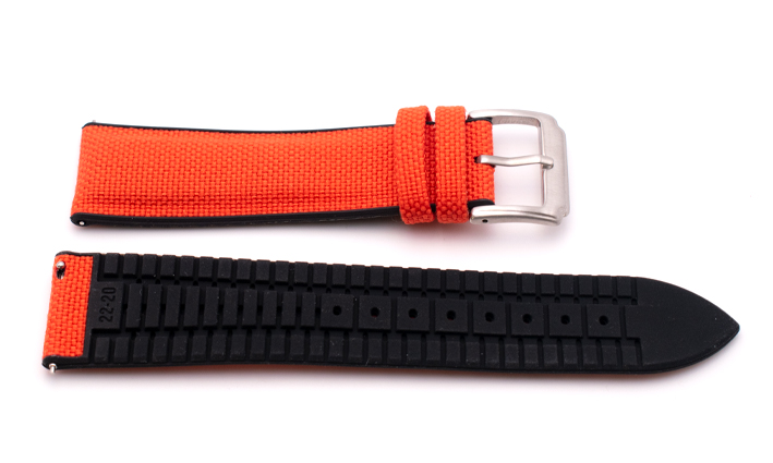 Sailcloth Strap oranje | Passend voor Apple watch