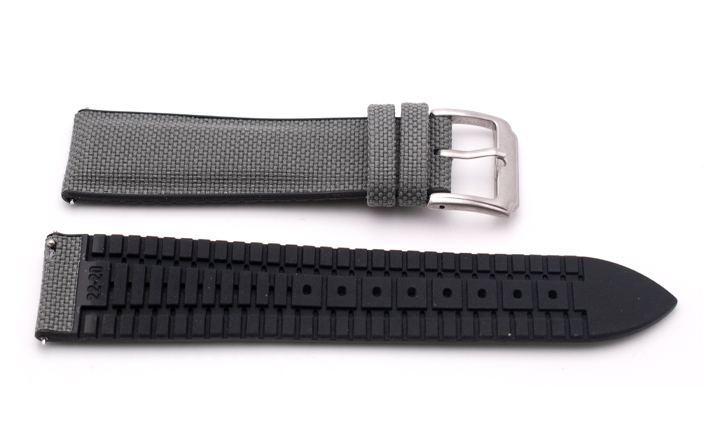 Sailcloth Strap grijs | Passend voor Apple watch