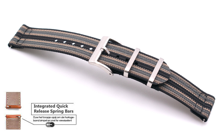 Two Piece Nato Strap BGK | Passend voor Timex