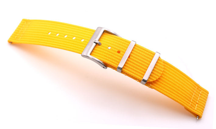 Two Piece Nato Strap geel | Passend voor Cluse