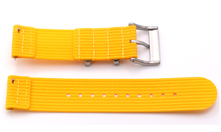 Two Piece Nato Strap geel | Passend voor Cluse