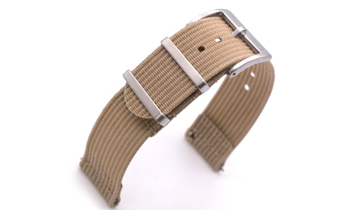 Two Piece Nato Strap khaki | Passend voor Quick Release
