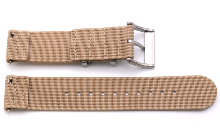 Two Piece Nato Strap khaki | Passend voor Quick Release