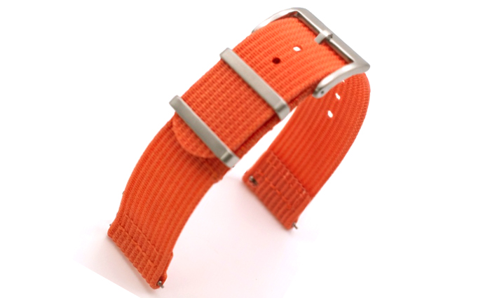 Two Piece Nato Strap oranje | Passend voor Quick Release