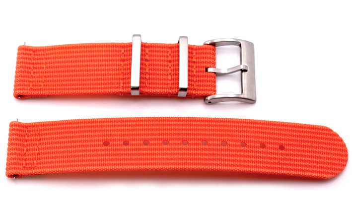 Two Piece Nato Strap oranje | Passend voor Quick Release
