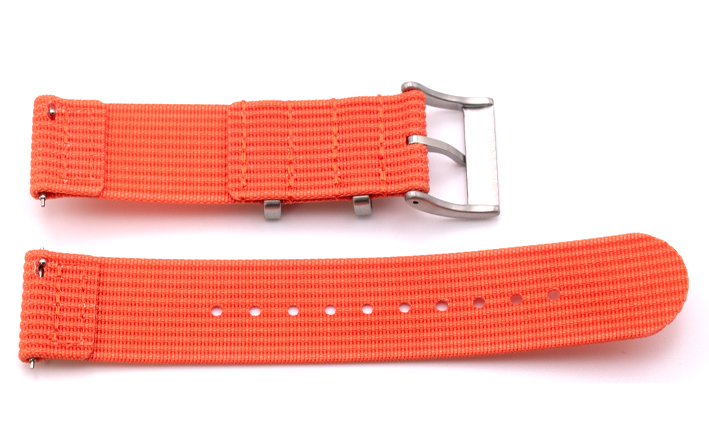 Two Piece Nato Strap oranje | Passend voor Quick Release