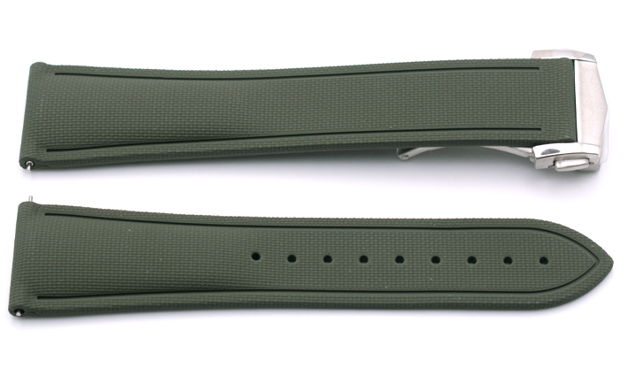 Horlogebandje Ocean groen | passend voor Rubber