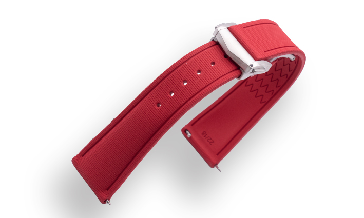 Horlogebandje Ocean rood | passend voor Rubber